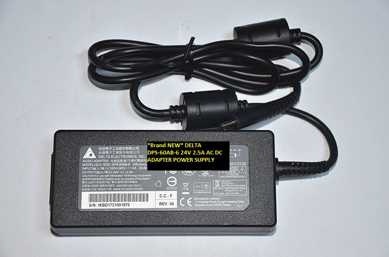 *Brand NEW* 24V 2.5A DELTA DPS-60AB-6 AC DC ADAPTER POWER SUPPLY
